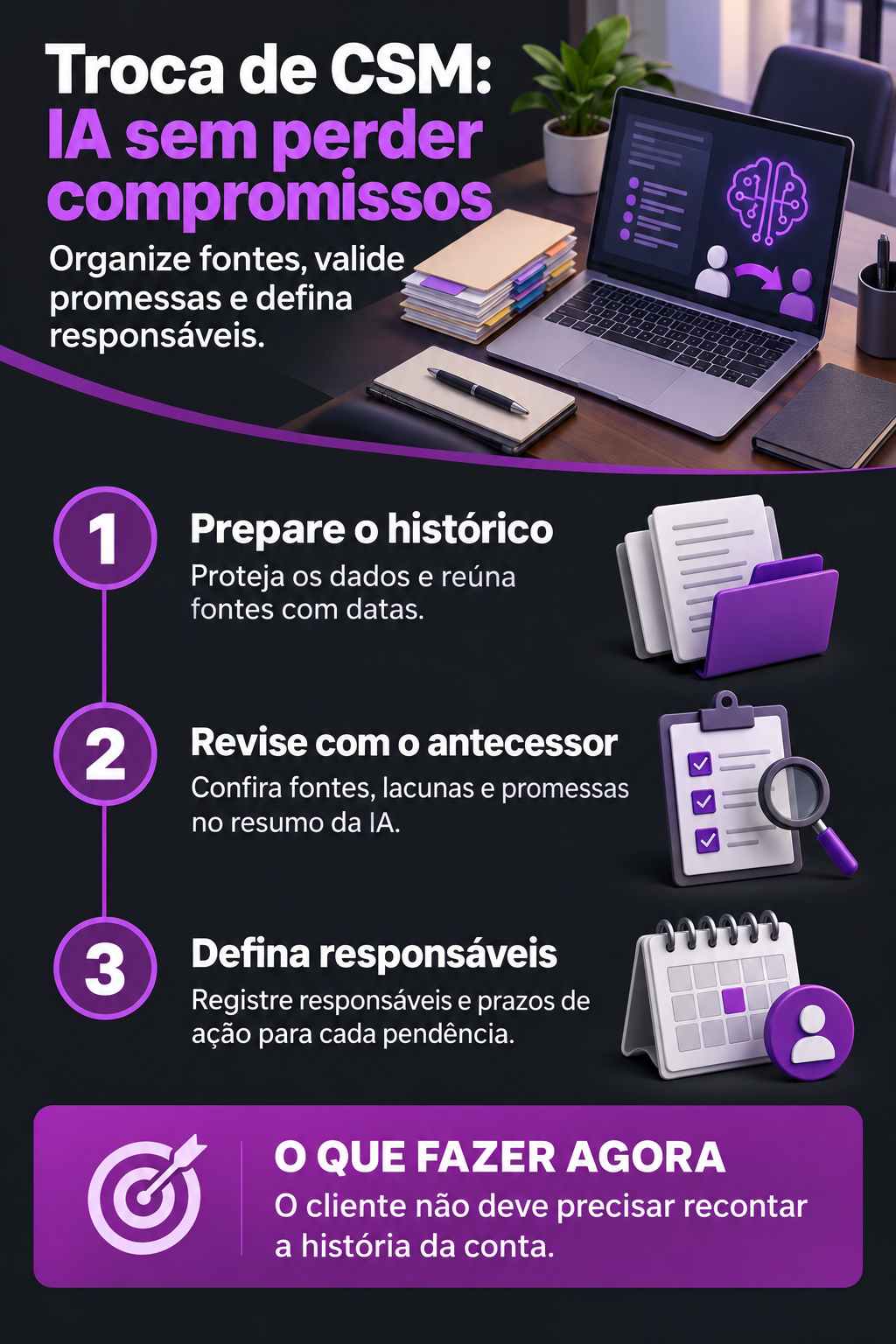 Infográfico: Na troca de CSM, use IA sem perder compromissos da conta